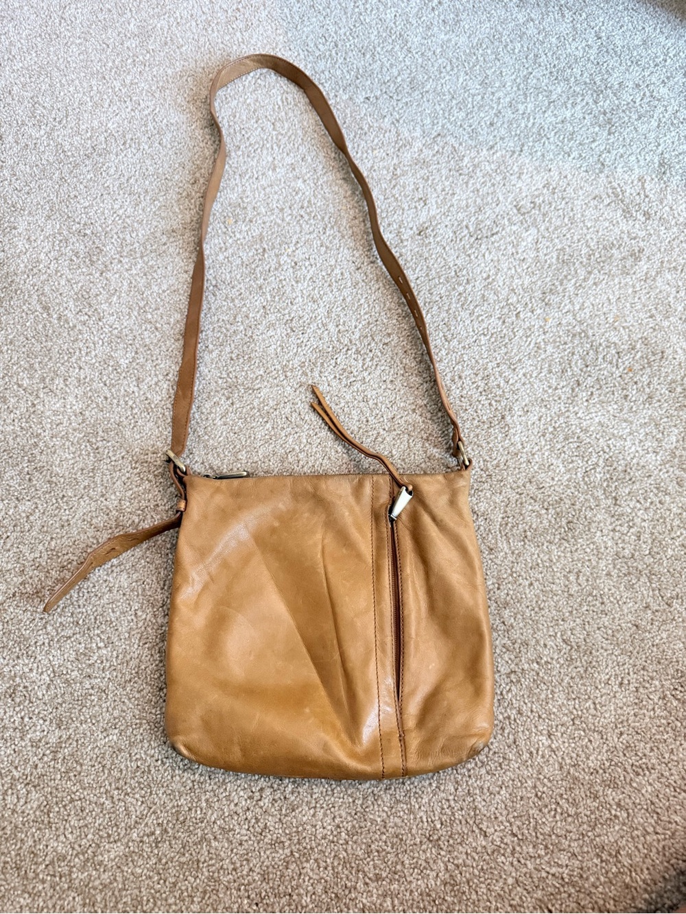 HOBO Cognac Leather Crossbody Bag